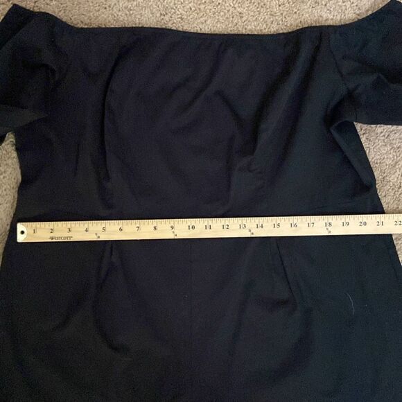 Monif C Cotton Stretch Off the Shoulder Romper Ruffle Trim Sleeve size 2X Witchy - Picture 7 of 10